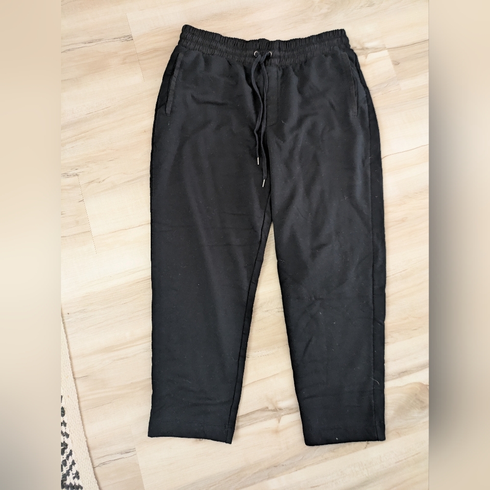 black fleece banana republic factory ankle length bottoms